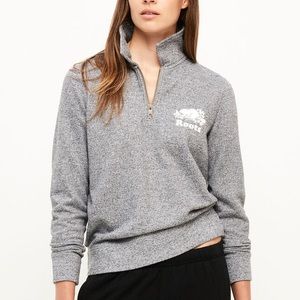 ROOTS | Quarter-Zip Sweater w/ Thumb Holes